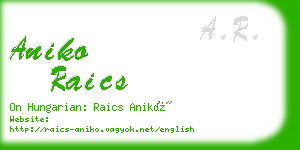 aniko raics business card